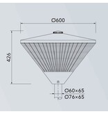 EM - LEDSCAPE LIGHTING Elenio-P LED 12W, 1590 lumen in 3000 of 4000K, in RAL 9005