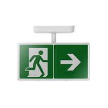 Gerrard 4,5W Duo, dubbelzijdige noodverlichting, 180/140 lumen, met 35/25 lumen LED spot, IP65, incl. pictoset