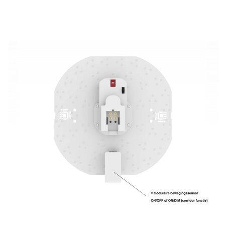 EM - Kosnic LED PLQ (DD) met beweginssensor ON/OFF of ON/DIM corridor functie, 9/12/15/18W Multi-wattage en 2700/4000/6500K Multi-kleur instelbare LED GR10Q 4-pens lichtbron