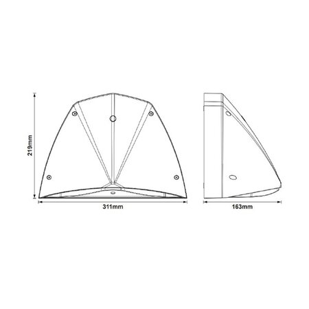 EM - Kosnic Odin LED gevelverlichting 14/17/21/24W, 3000/4000/6500K met lichtsensor