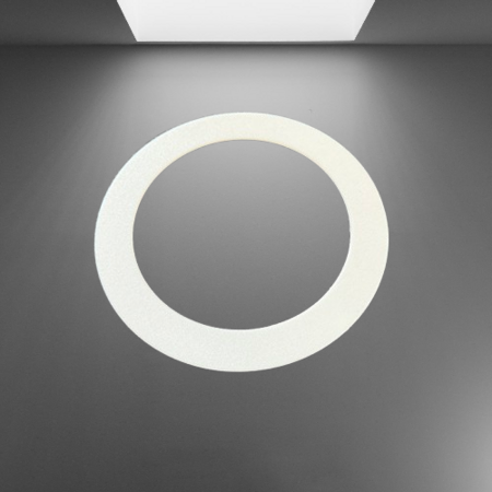 4MLUX Kunststof downlighter gat verloop/afdekring/renovatie ring, geschikt voor buiten, binnen diameter Ø 125mm t/m buiten diameter Ø  250mm (keuze maken bij bestelling), 2,5mm dik