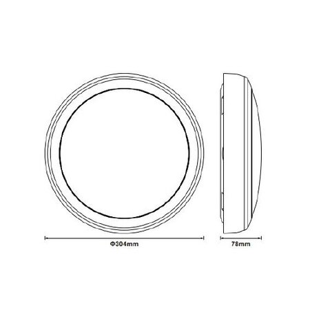 EM - Kosnic Ossa III LED wit, 9/12/18W, 3000/4000/5000K met lichtsensor