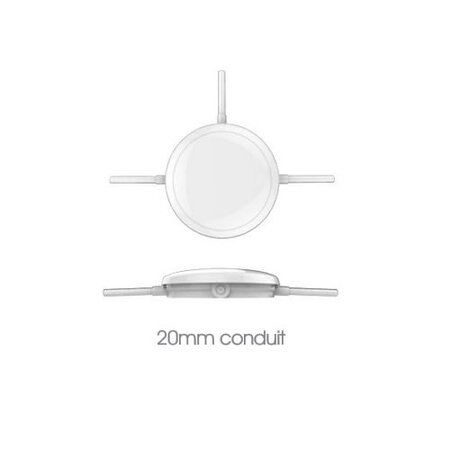 EM - Kosnic Ossa III LED 1wit, 9/12/18W, 3000/4000/5000K met nood en lichtsensor