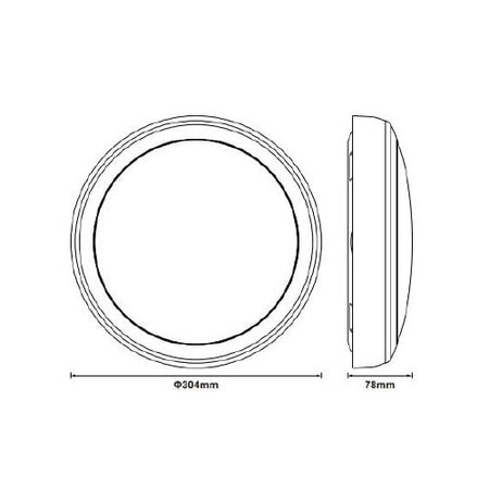 EM - Kosnic Ossa III LED 1wit, 9/12/18W, 3000/4000/5000K met nood en lichtsensor