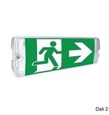 EM - Fox Lux Apollo Pro 5W Dali 2, noodverlichting-vluchtwegverlichting, nood/continu of schakelbaar of alleen nood, 320/320 lumen, IP65, wit/helder incl. pictoproset 1