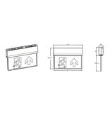 EM - Fox Lux Blade Pro Dali 2, noodverlichting-vluchtwegverlichting, nood/continu of schakelbaar of alleen nood, IP20, wit incl. pictogram naar keuze