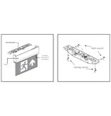 EM - Fox Lux Blade Pro Dali 2, noodverlichting-vluchtwegverlichting, nood/continu of schakelbaar of alleen nood, IP20, wit incl. pictogram naar keuze
