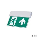 EM - Fox Lux Blade Pro Dali 2, noodverlichting-vluchtwegverlichting, nood/continu of schakelbaar of alleen nood, IP20, wit incl. pictogram naar keuze