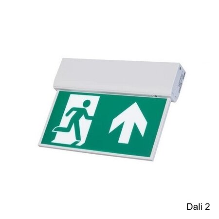 EM - Fox Lux Blade Pro Dali 2, noodverlichting-vluchtwegverlichting, nood/continu of schakelbaar of alleen nood, IP20, wit incl. pictogram naar keuze