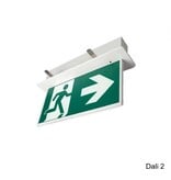 EM - Fox Lux Blade-I Pro Dali 2, inbouw noodverlichting-vluchtwegverlichting, nood/continu of schakelbaar of alleen nood, IP20, wit incl. pictogram naar keuze
