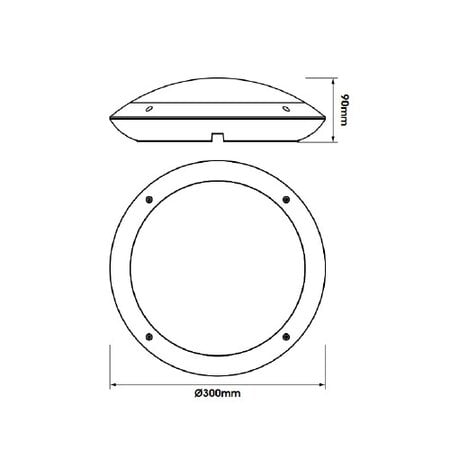 4MLUX THS LED Pro 24-42V AC/DC LED armatuur, 4,5/7/11W – 3000K/4000K – wit/opaal