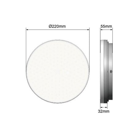 4MLUX Lora 220, LED wand- en plafondarmatuur – 7/10/13W – 2700/3000/4000K met bewegingssensor en corridorfunctie – IP54