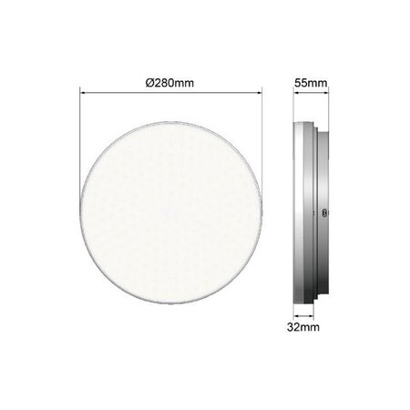 4MLUX Lora 280 LED wand- en plafondarmatuur – 10/16/21W – 2700/3000/4000K – IP54