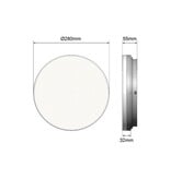 4MLUX Lora 280 LED wand- en plafondarmatuur – 10/16/21W – 2700/3000/4000K – armatuur met bewegingssensor – aan/uit- en corridorfunctie – IP54