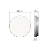 4MLUX Lora 280 LED wand- en plafondarmatuur – 10/16/21W – 2700/3000/4000K – met 3 uur noodverlichting en automatische zelftest – IP54