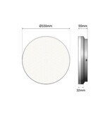 4MLUX Lora 330 LED wand- en plafondarmatuur – 14/21/26W – 2700/3000/4000K met bewegingssensor – aan/uit- en corridorfunctie – IP54