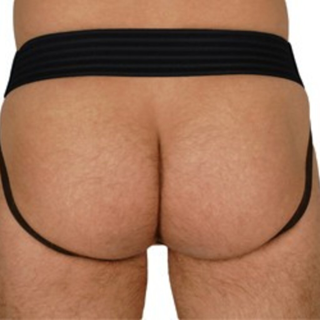 RoB Leren jockstrap zwart