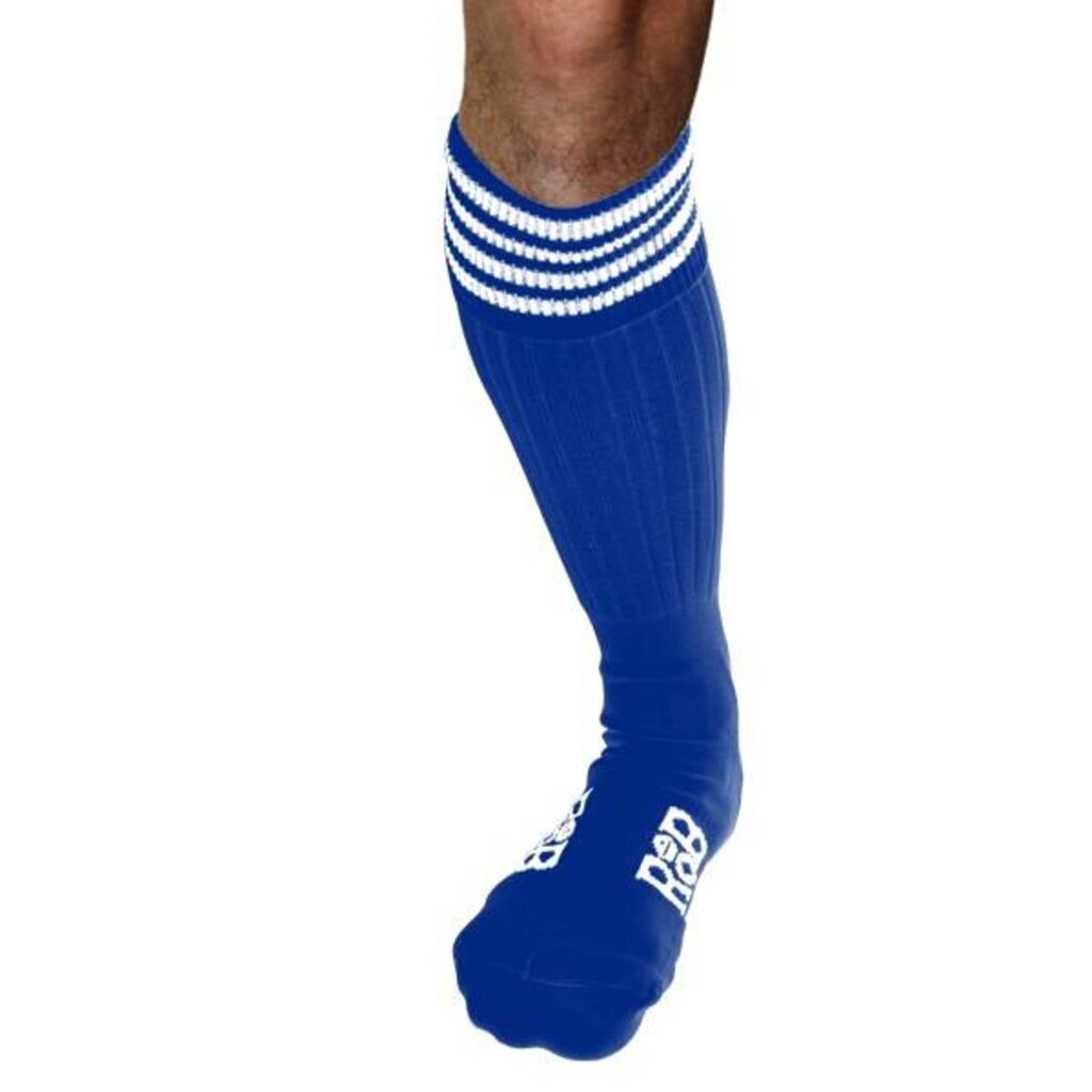 RoB Boot Socks Blue with White Stripes