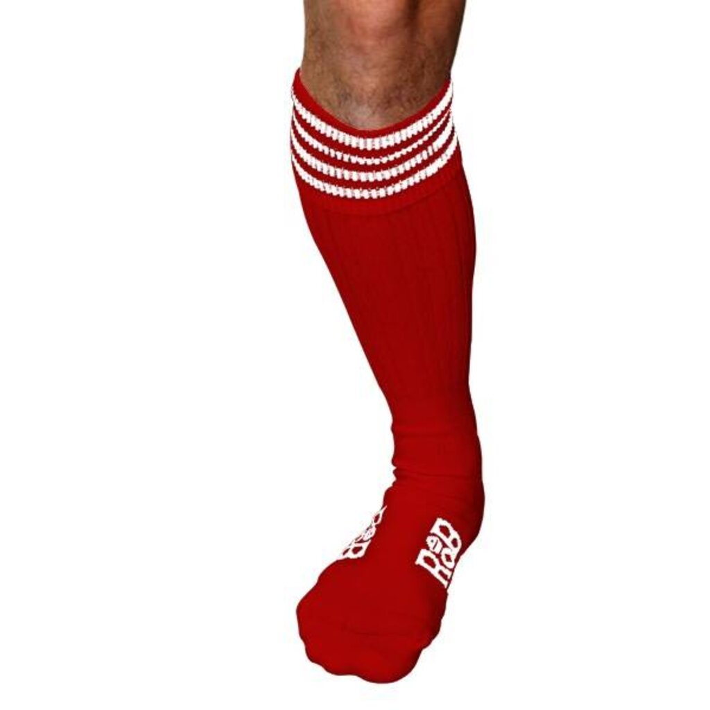 RoB Boot Socks Red with White Stripes