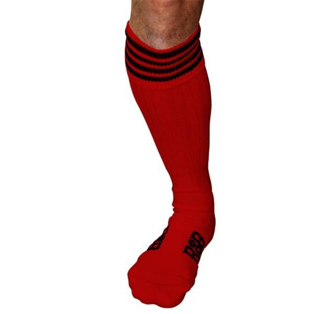 RoB Boot Socks rood met zwarte strepen