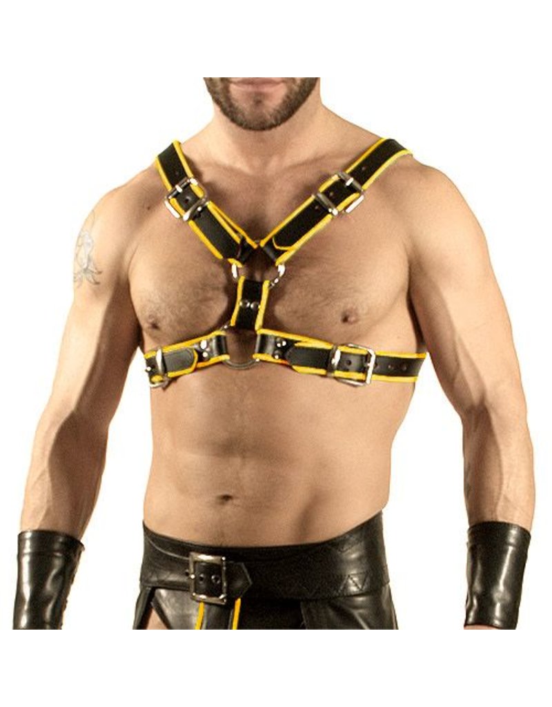 RoB Y-Front Harness black with yellow piping