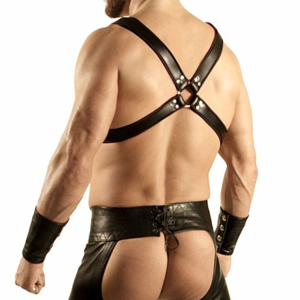 RoB Y-Front Harness black with black piping