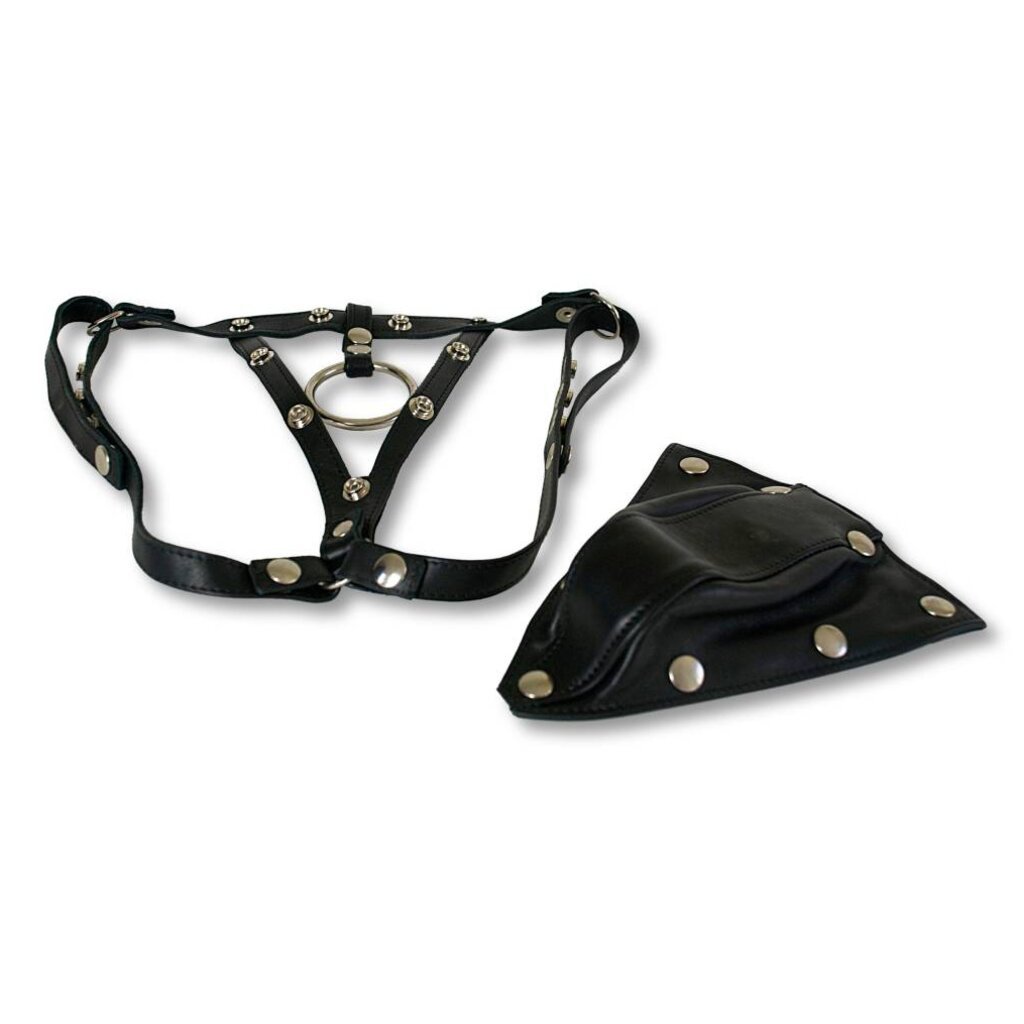 CP403 Custom-size Detachable Leather Pouch Cock Ring Costume Jockstrap -   Portugal