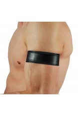 RoB Leather Bicepsband Black with Laces