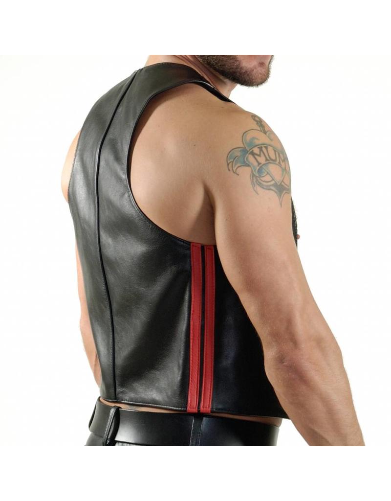 RoB Bartender waistcoat with double red stripes