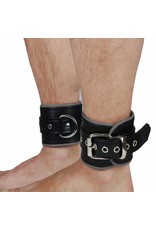 RoB Leather ankle restraints grey piping