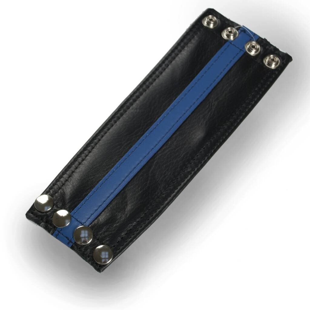 RoB Leather Wrist Wallet Blue Stripe