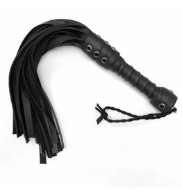 Bare Leatherworks Mid size Leather/rubber Flogger Thudstinger ProGrip 24 strands