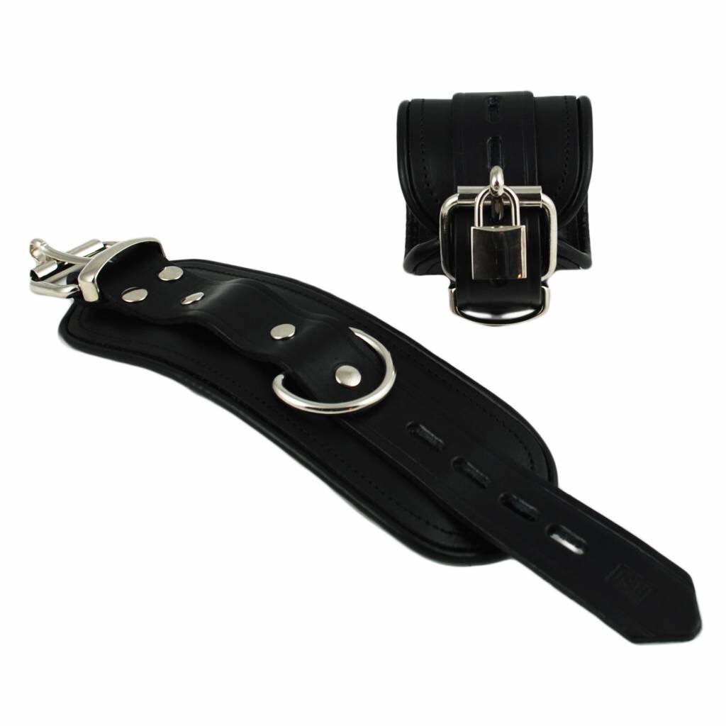 RoB Leather Wrist Restraints Black, Lockable