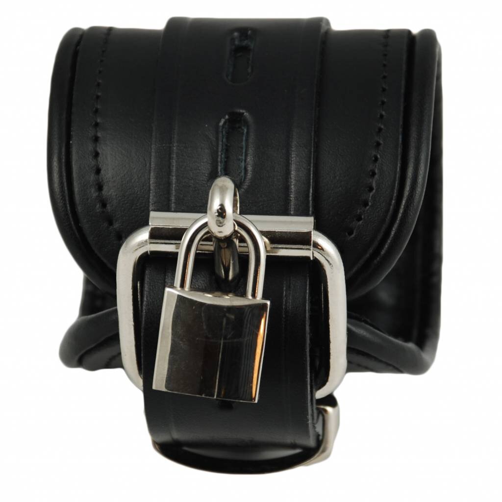 RoB Leather Wrist Restraints Black, Lockable