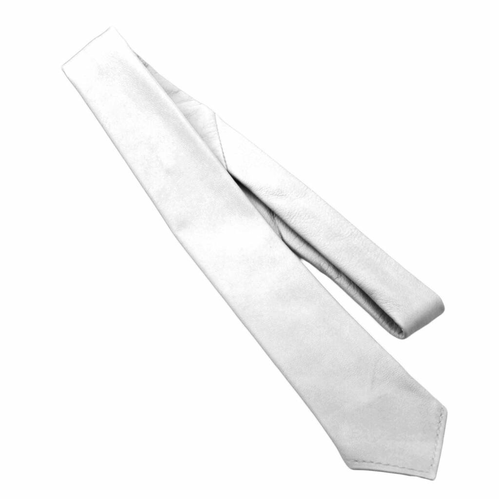 RoB Leather Tie white