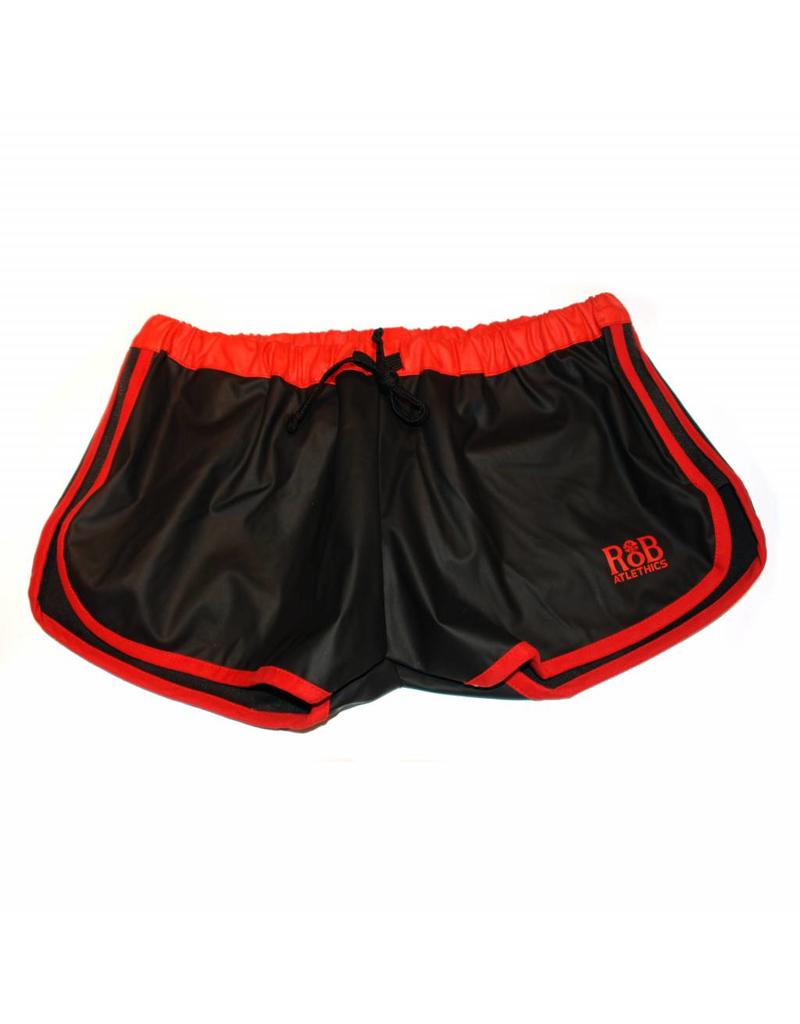 Sport shorts zwart met rode strepen