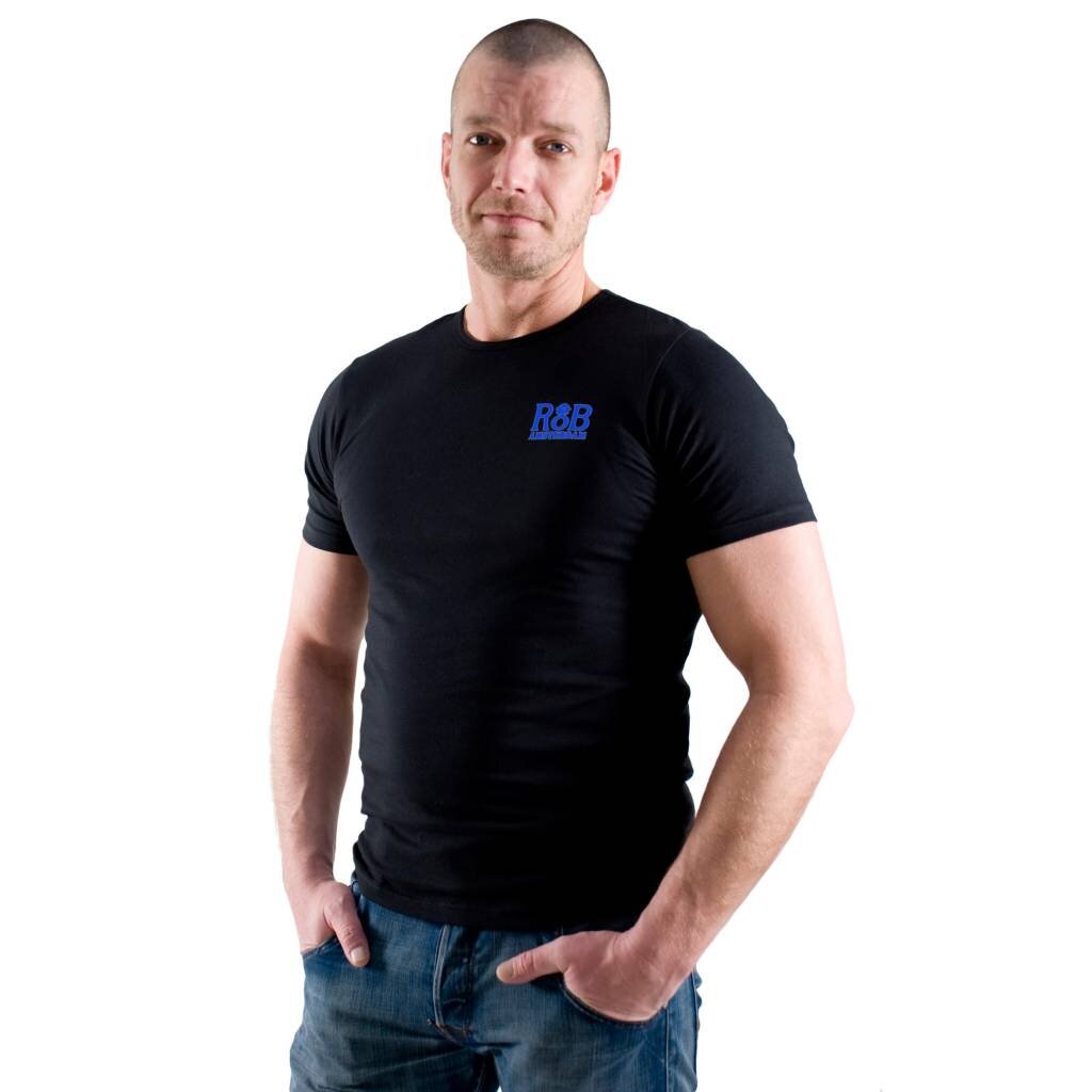 RoB Amsterdam T-shirt zwart met blauw