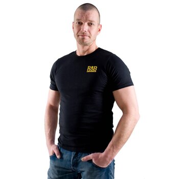RoB Amsterdam T-Shirt zwart met geel