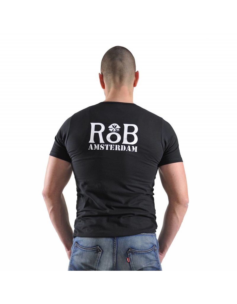 RoB T-Shirt zwart met wit logo