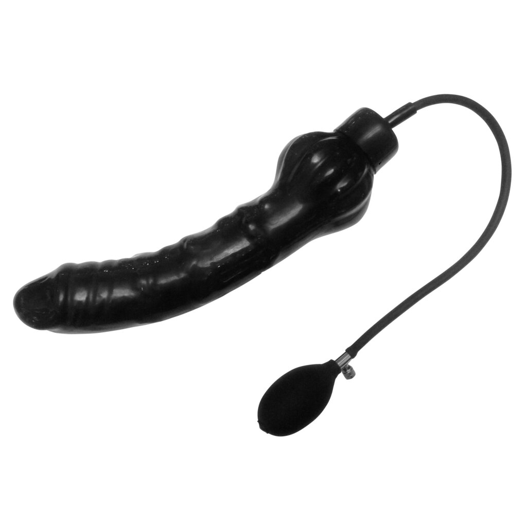 Solid Inflatable Dildo XL black