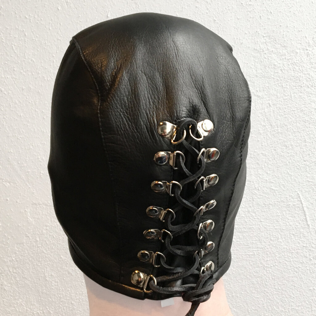 RoB Leder Guillotine Maske mit Riemen