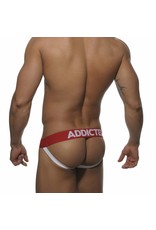 Addicted Push Up Jock Navy with Red Waistband