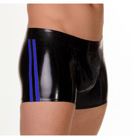 RoB Rubber Full Zip Shorts with double Blue Stripes