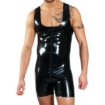 RoB Rubber Cycle Suit met doorlopende rits