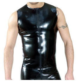 RoB Rubber sleeveless shirt with front zip