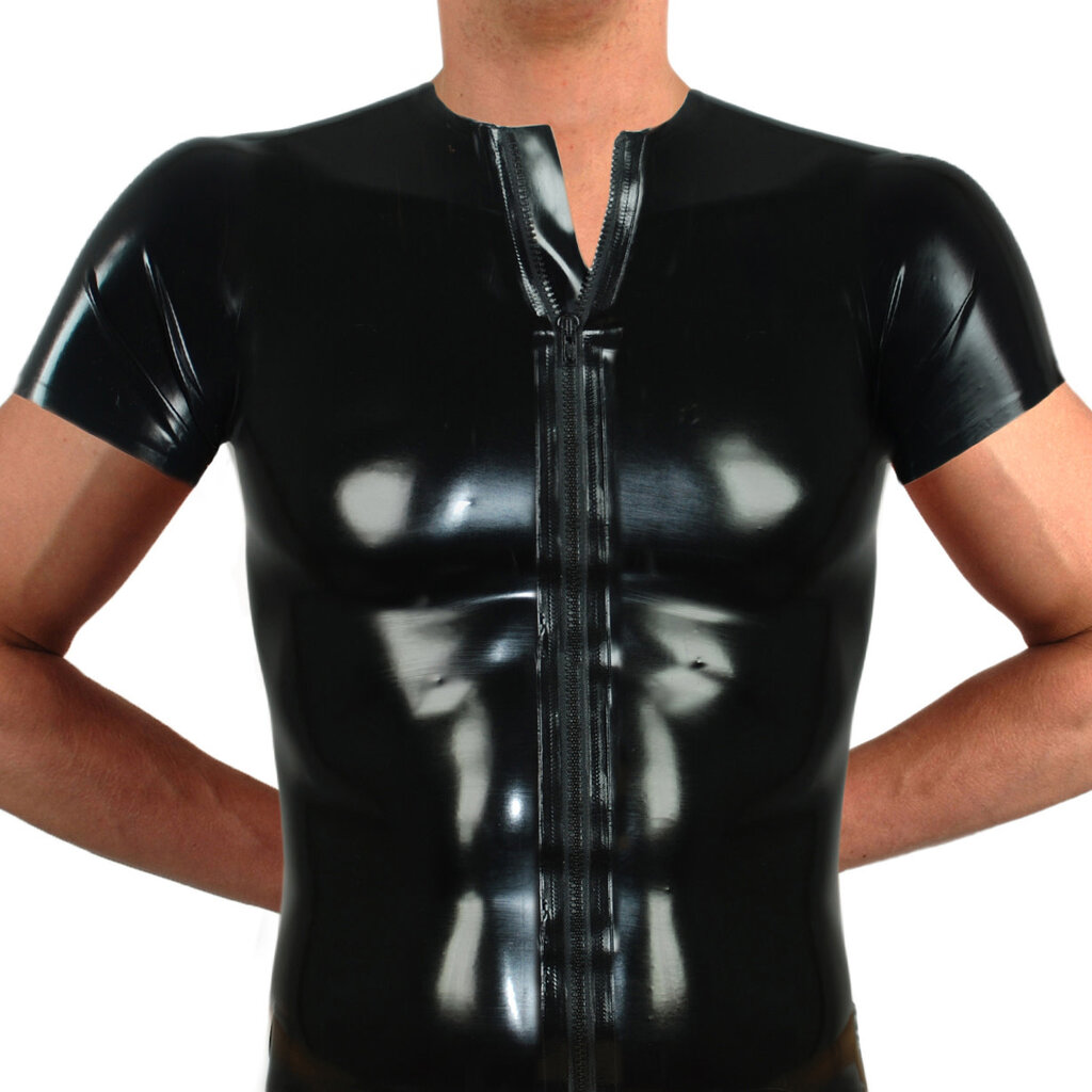 RoB Rubber T-Shirt with front zip