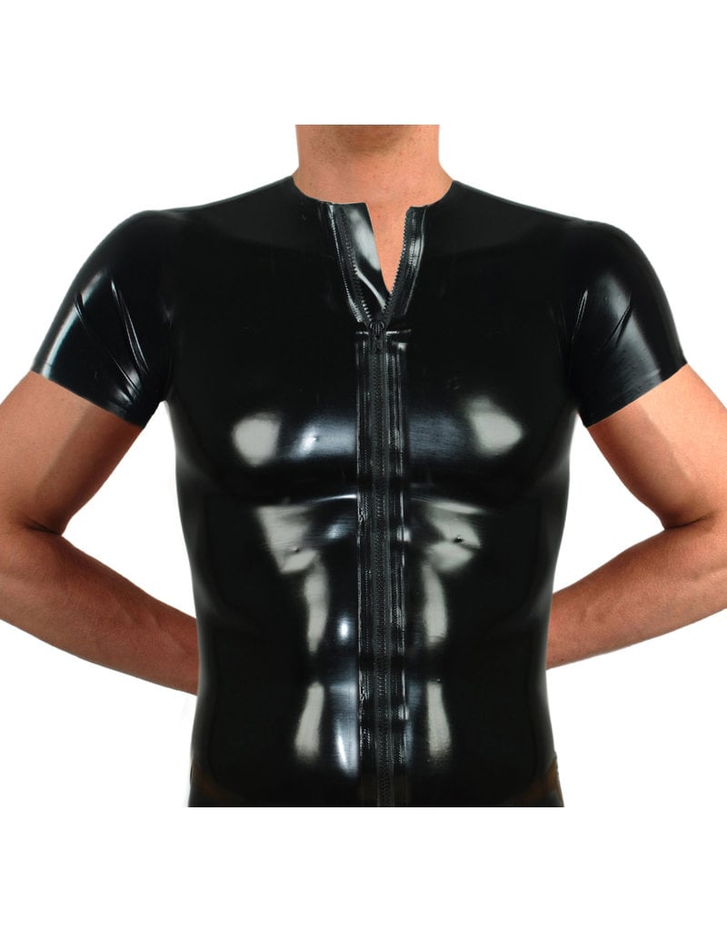 RoB Rubber T-Shirt with front zip