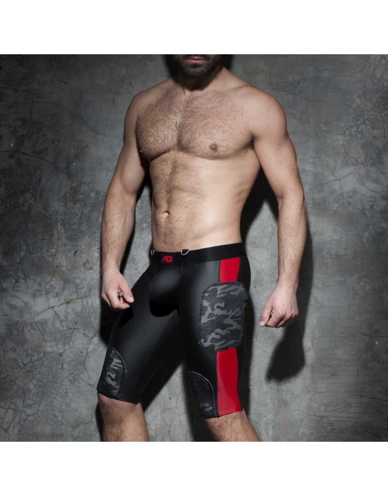 Addicted Camo Mesh Shorts black with red