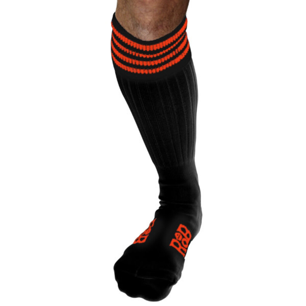 RoB RoB Boot Socks Black with Orange Stripes