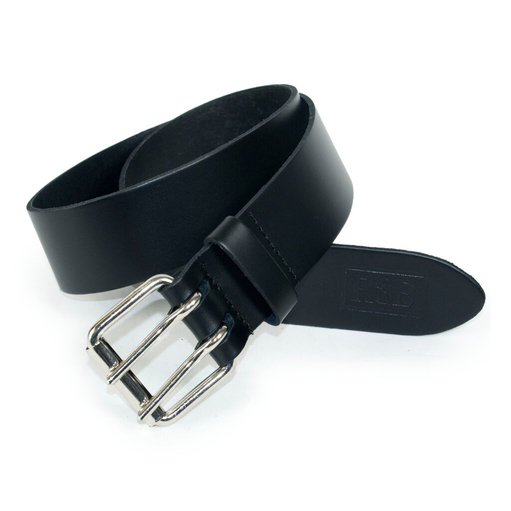 RoB Leather belt 5 cm with double buckle